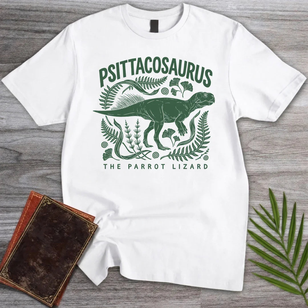 T-Shirt White / M Parrot Lizard Psittacosaurus T-Shirt