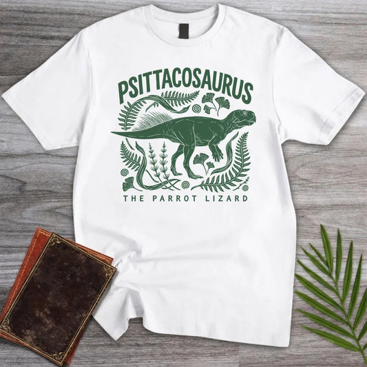 T-Shirt White / M Parrot Lizard Psittacosaurus T-Shirt