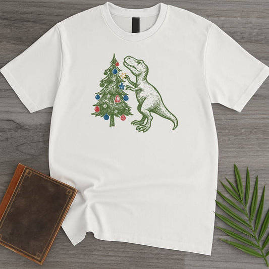 T-Shirt White / S A T.Rex Christmas Struggle T-Shirt