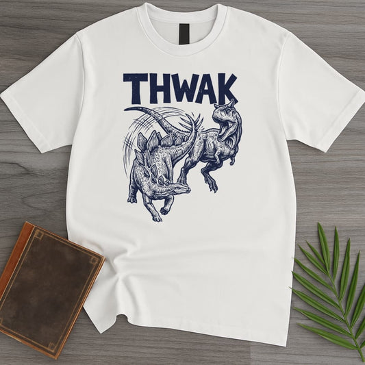 T-Shirt White / S Allosaurus vs Stegosaurus THWAK T-Shirt