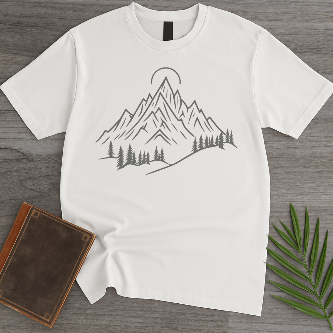 T-Shirt White / S Alpine Peaks Sun and Pines T-Shirt