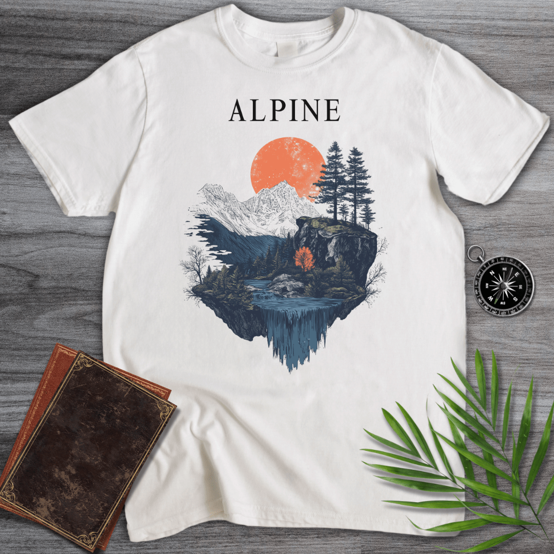 T-Shirt White / S Alpine Sunset River Valley T-Shirt