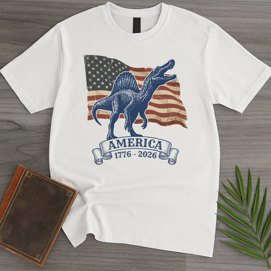 T-Shirt White / S American Flag Spinosaurus Americas 250th T-Shirt