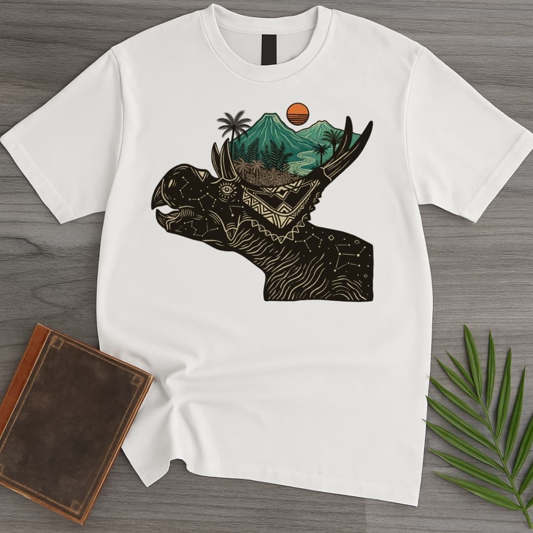 T-Shirt White / S Ancient  Diabloceratops Wisdom T-Shirt