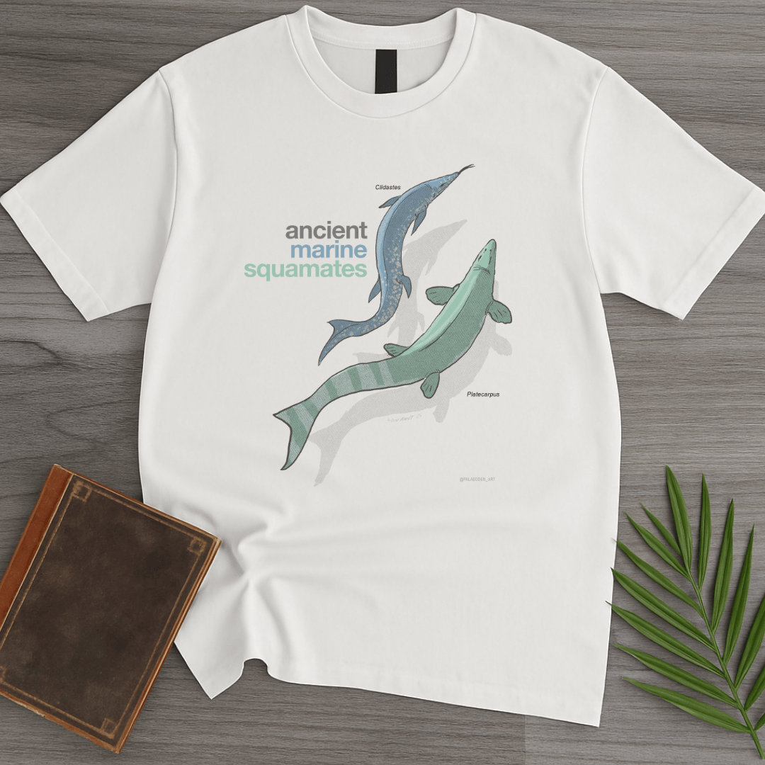 T-Shirt White / S Ancient Marine Squamates T-Shirt (palaeoden_art)