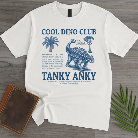 T-Shirt White / S Ankylosaurus Cool Dino Club T-Shirt