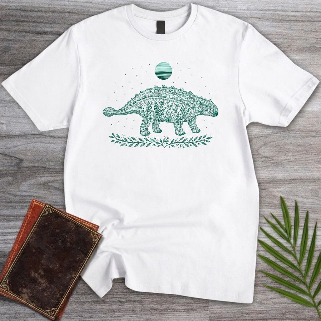 T-Shirt White / S Ankylosaurus Wildflower Sun T-Shirt