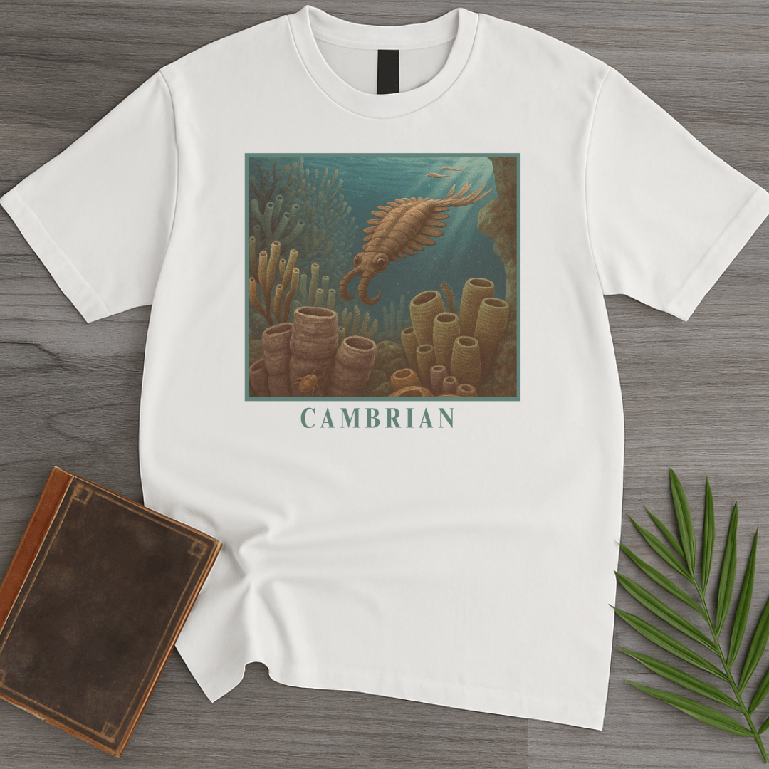T-Shirt White / S Anomalocaris Cambrian Oceanscape T-Shirt