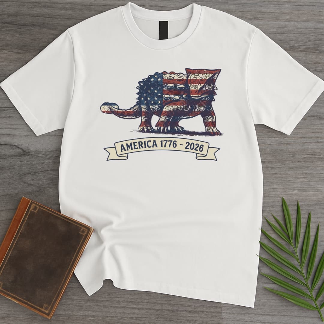T-Shirt White / S Armored Dinosaur Americas 250th T-Shirt