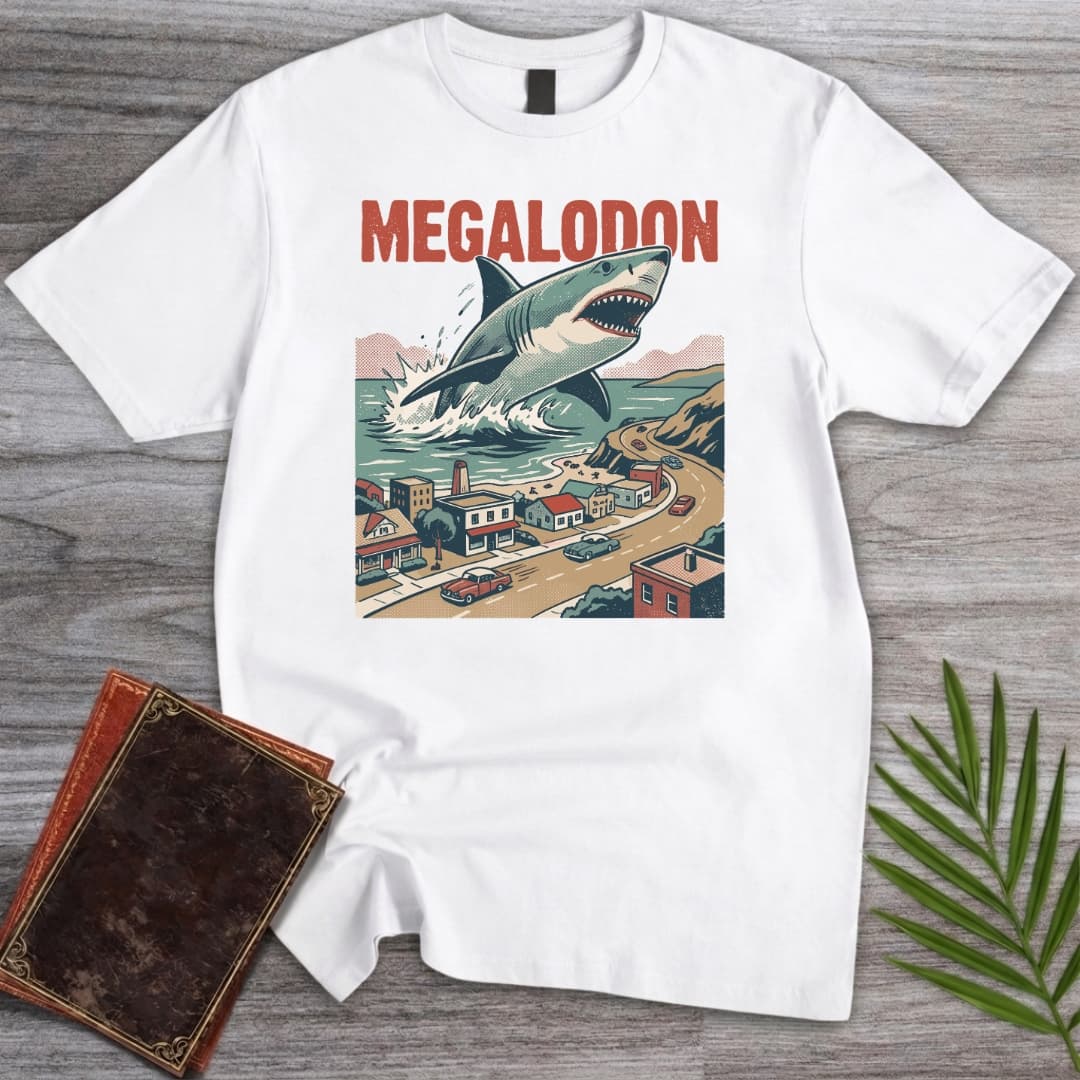 T-Shirt White / S Attack of the Megalodon T-Shirt