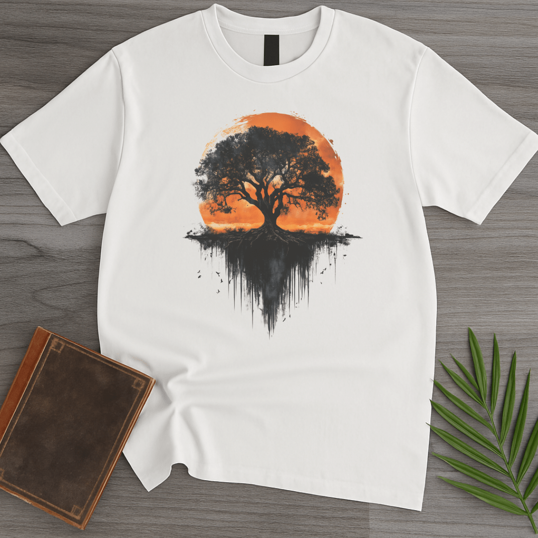 T-Shirt White / S Black Sunset Elder Tree T-Shirt
