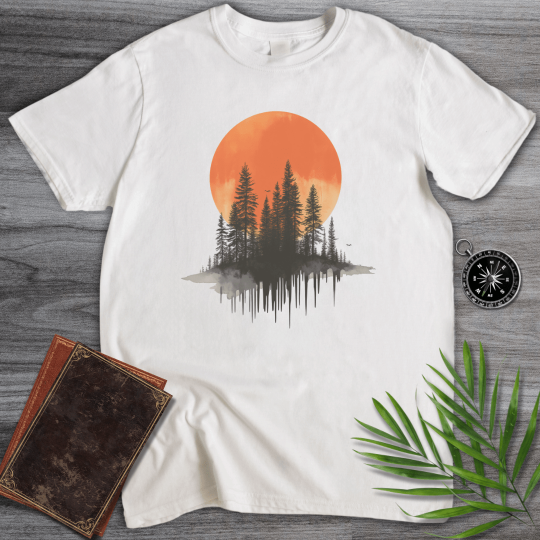 T-Shirt White / S Blood Moon Forest Graphic T-Shirt