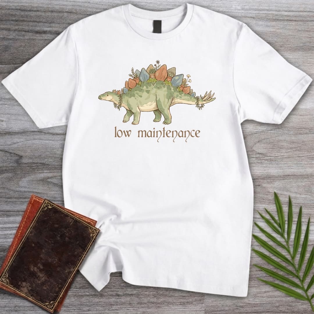 T-Shirt White / S Blooming Stegosaurus T-Shirt