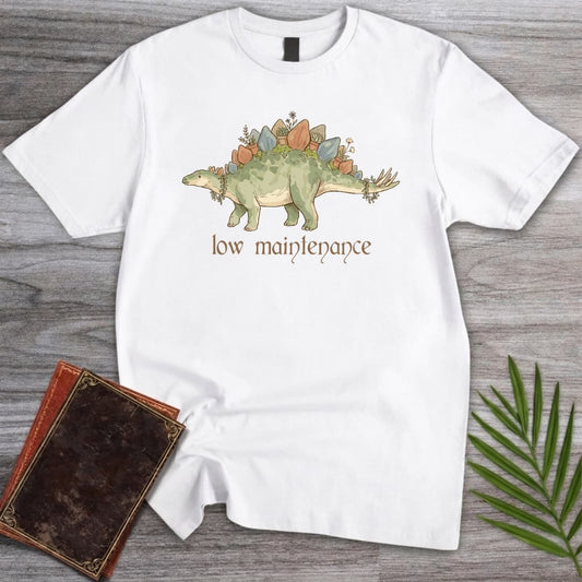 T-Shirt White / S Blooming Stegosaurus T-Shirt