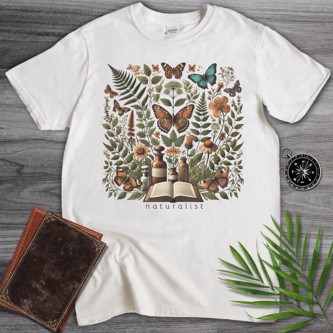 T-Shirt White / S Botanical Harmony: Naturalist Graphic T-Shirt