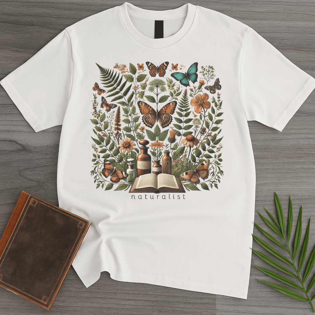 T-Shirt White / S Botanical Harmony: Naturalist Graphic T-Shirt