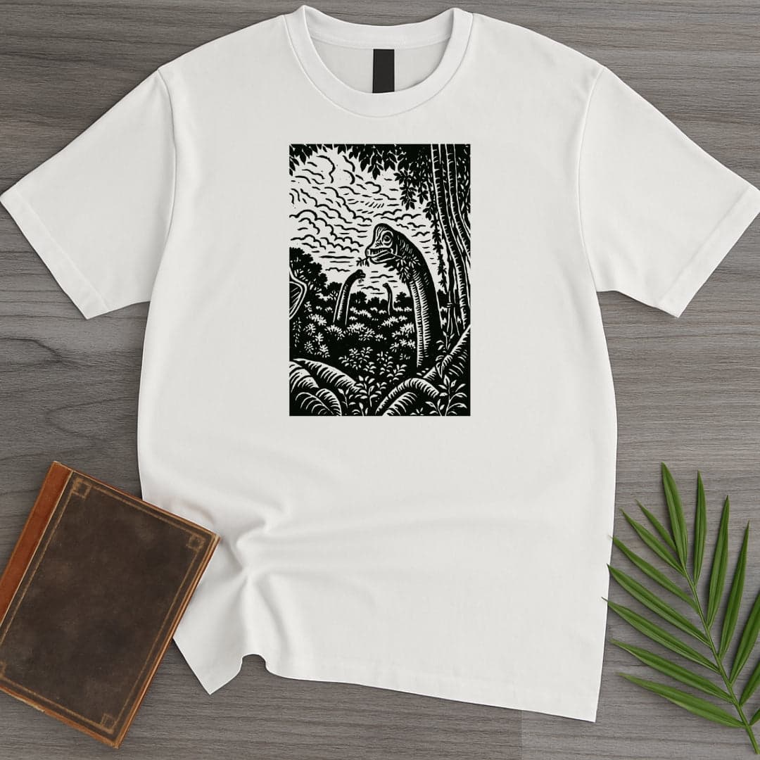 T-Shirt White / S Brachiosaurus Above the Leaves T-Shirt
