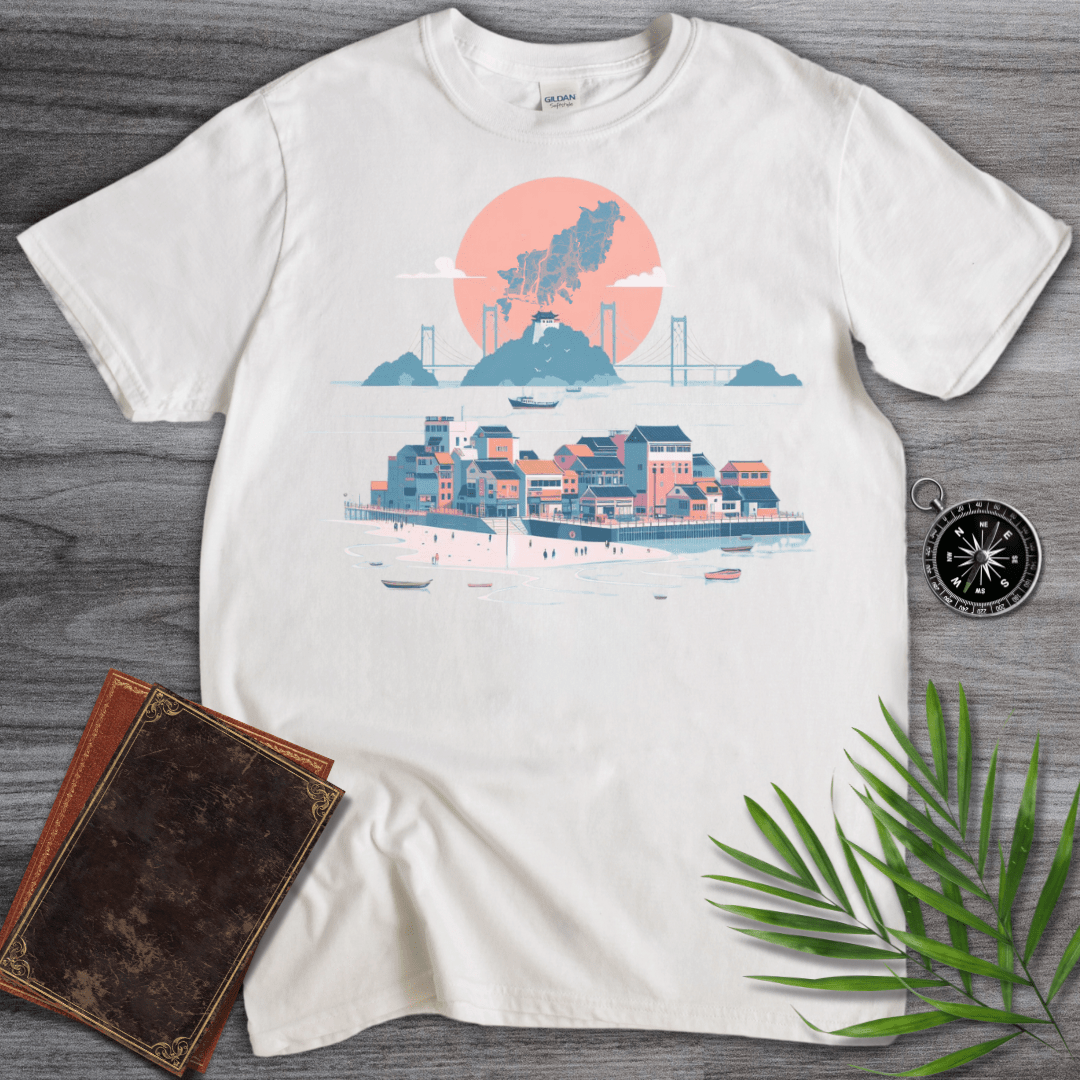 T-Shirt White / S Busan, South Korea Moon Map Graphic T-Shirt