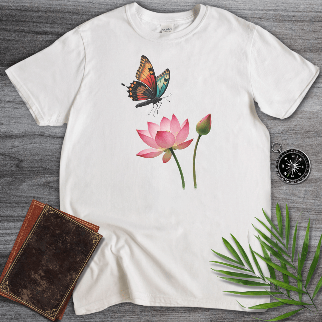 T-Shirt White / S Butterfly Blooms T-Shirt