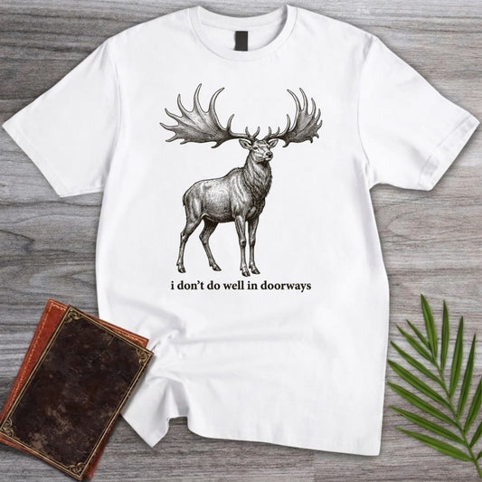 T-Shirt White / S Can't Enter Doors T-Shirt
