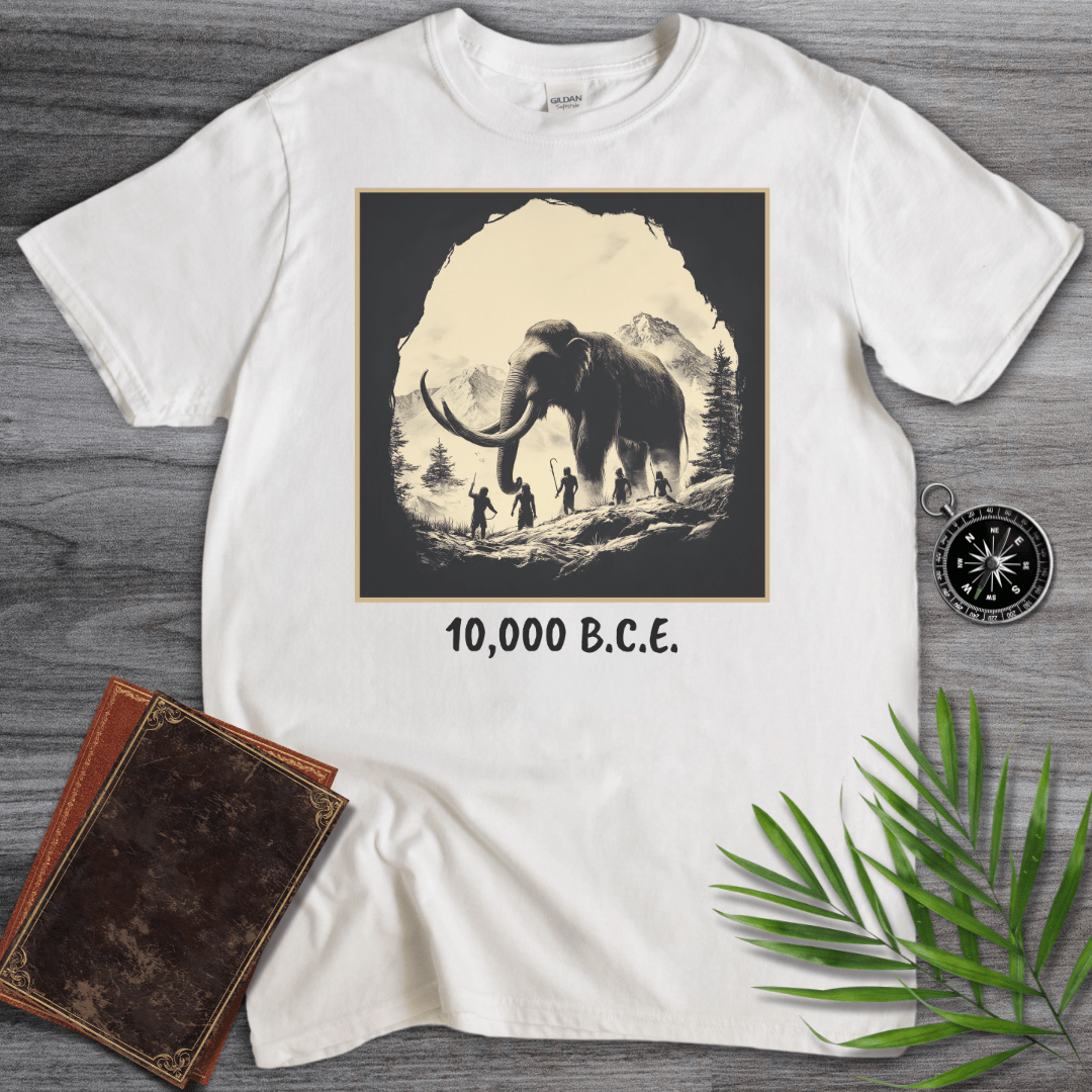 T-Shirt White / S Caveman Mammoth 10,000 B.C.E. T-Shirt