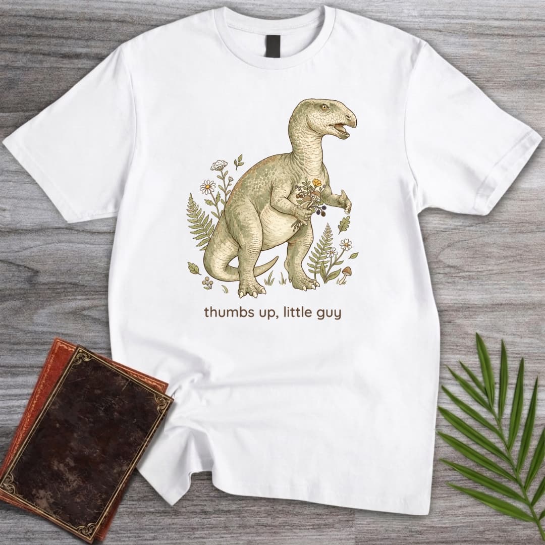 T-Shirt White / S Cheerful Iguanodon T-Shirt