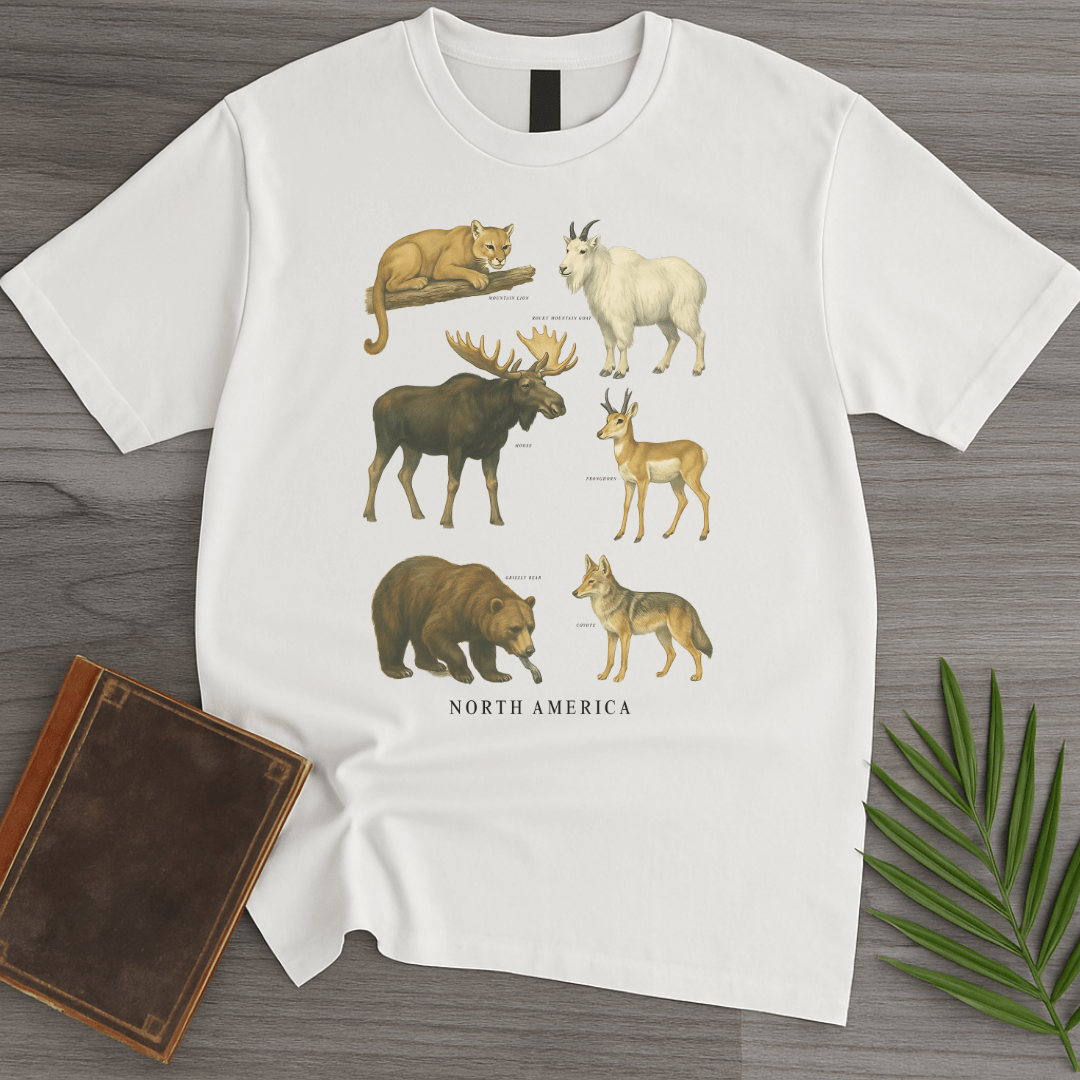 T-Shirt White / S Common North American Mammals T-Shirt