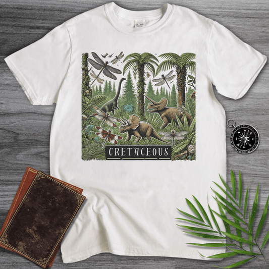 T-Shirt White / S Cretaceous Environmental: Triceratops and Bugs T-Shirt