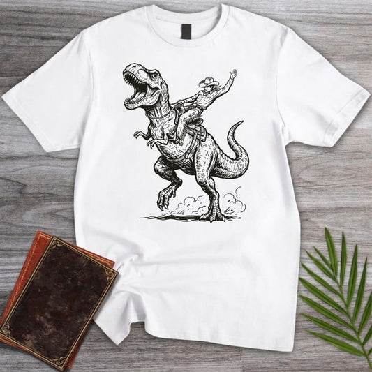 T-Shirt White / S Cretaceous Rodeo (T-Rex) T-Shirt