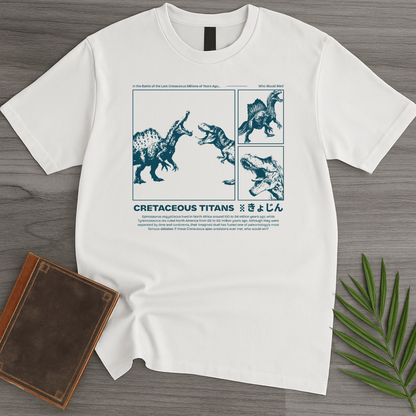 T-Shirt White / S Cretaceous Titans: Spino vs. Rex T-Shirt