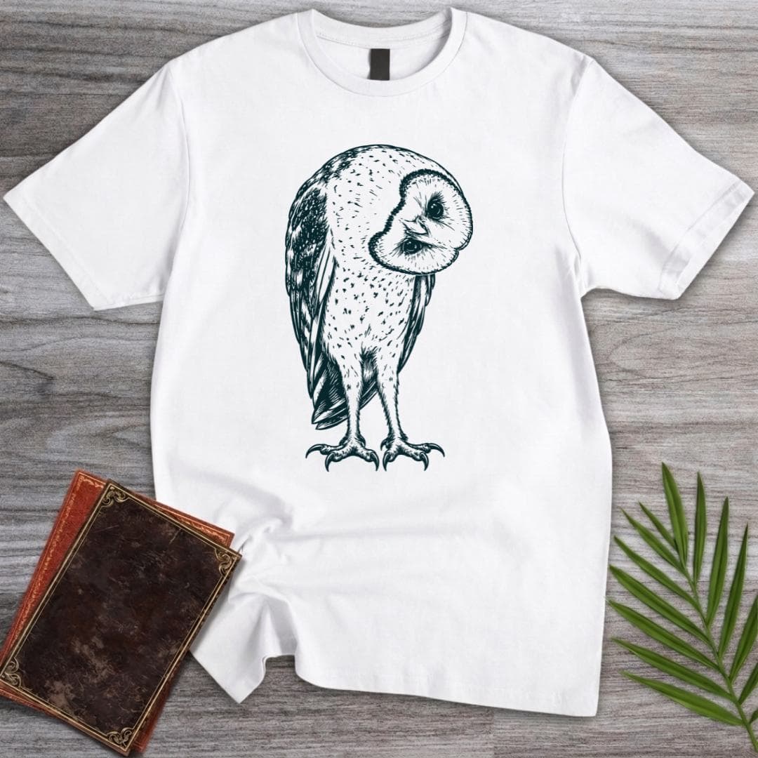 T-Shirt White / S Curious Barn Owl T-Shirt