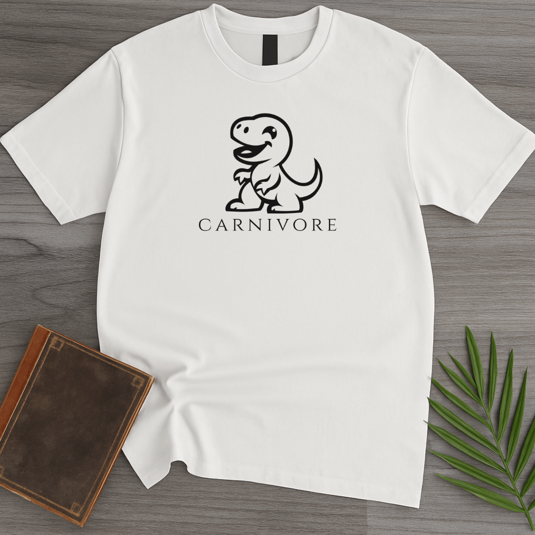 T-Shirt White / S Cute Dinosaur Carnivore T-Shirt