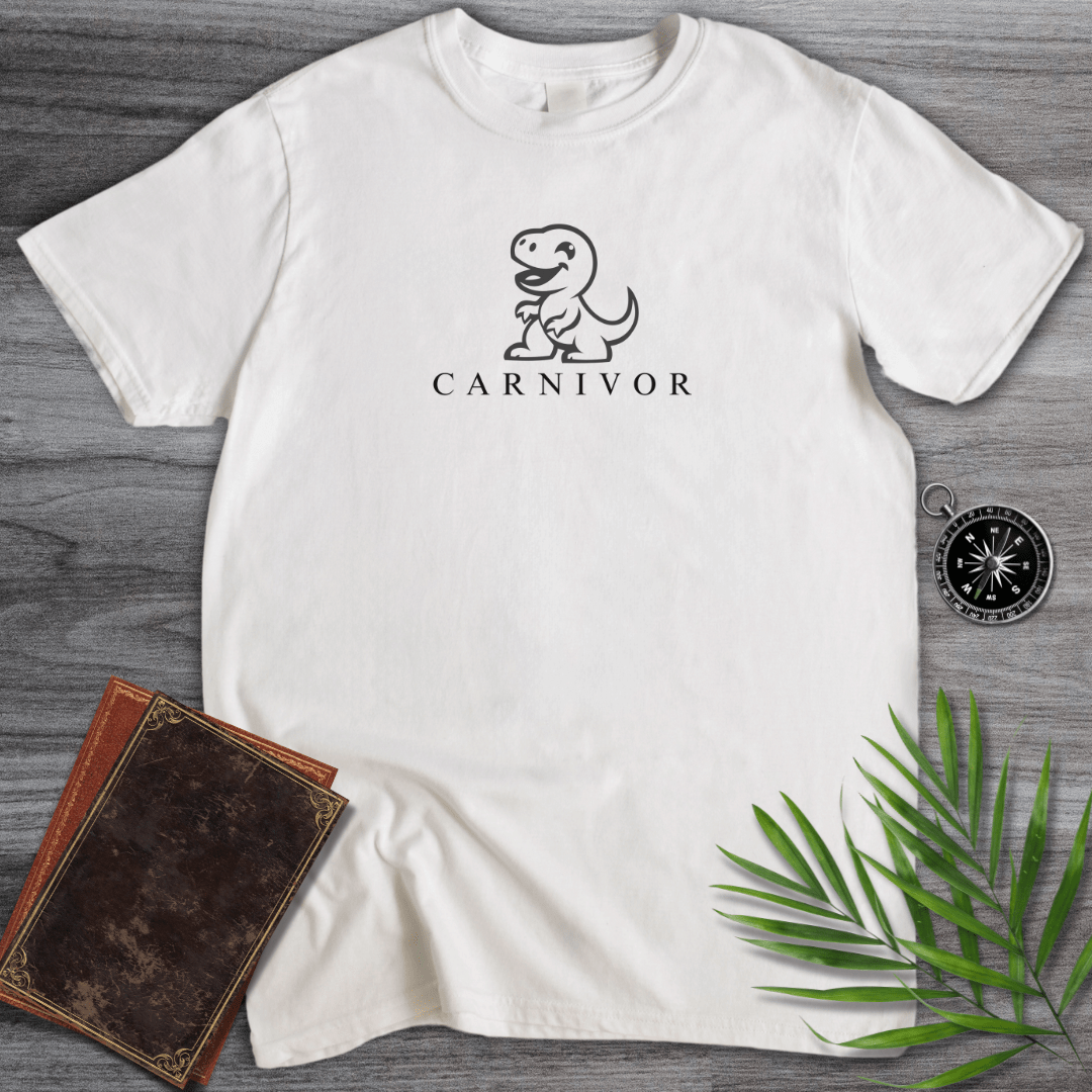 T-Shirt White / S Cute Dinosaur Carnivore T-Shirt