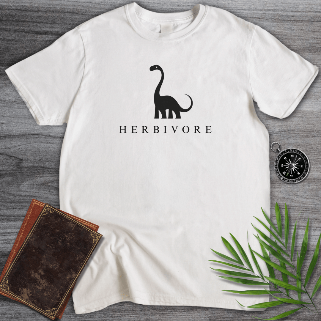 T-Shirt White / S Cute Dinosaur Herbivore T-Shirt