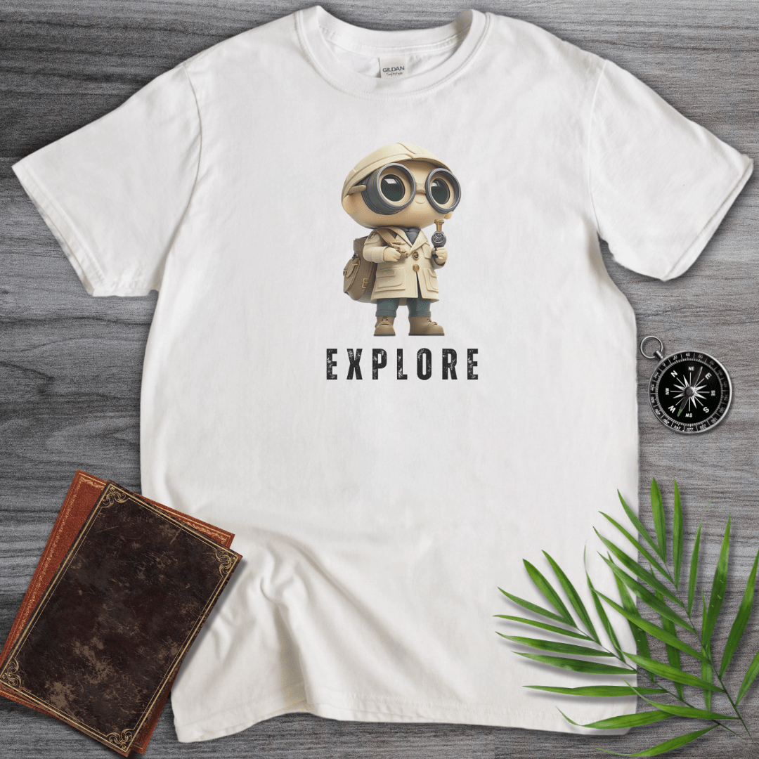 T-Shirt White / S Cute Exploration Character Graphic T-Shirt