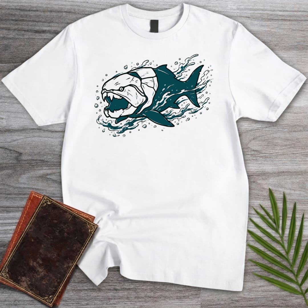 T-Shirt White / S Deep Teal Dunkleosteus T-Shirt