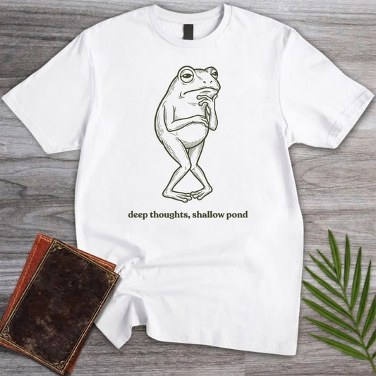 T-Shirt White / S Deep Thoughts Shallow Pond T-Shirt