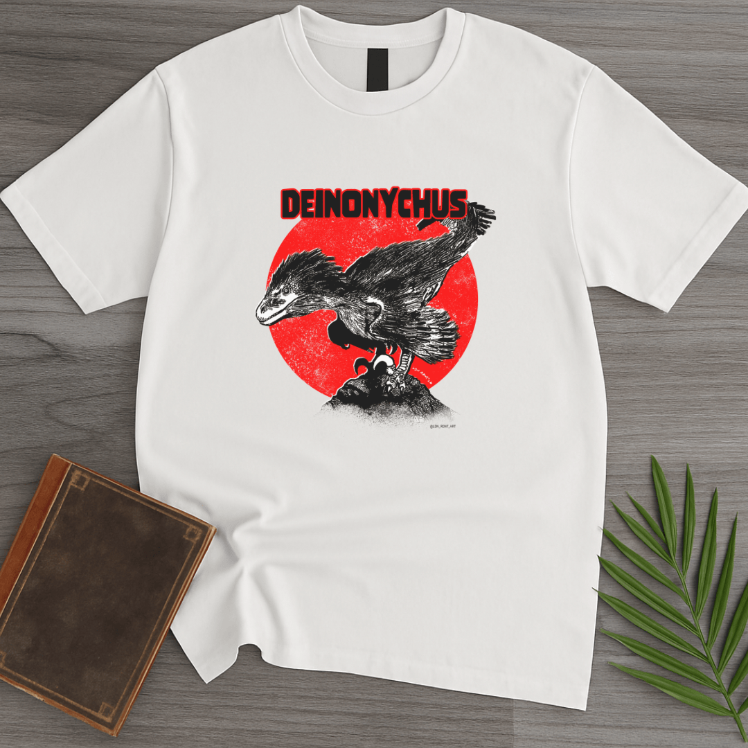T-Shirt White / S Deinonychus Swift Raptor T-Shirt (palaeoden_art)