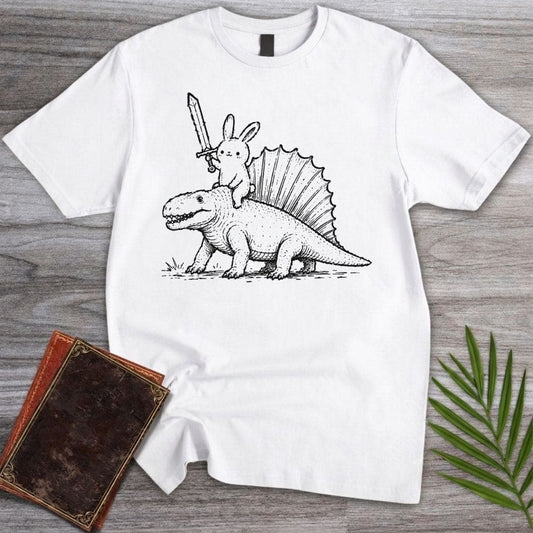 T-Shirt White / S Dimetrodon Riding Bunny T-Shirt