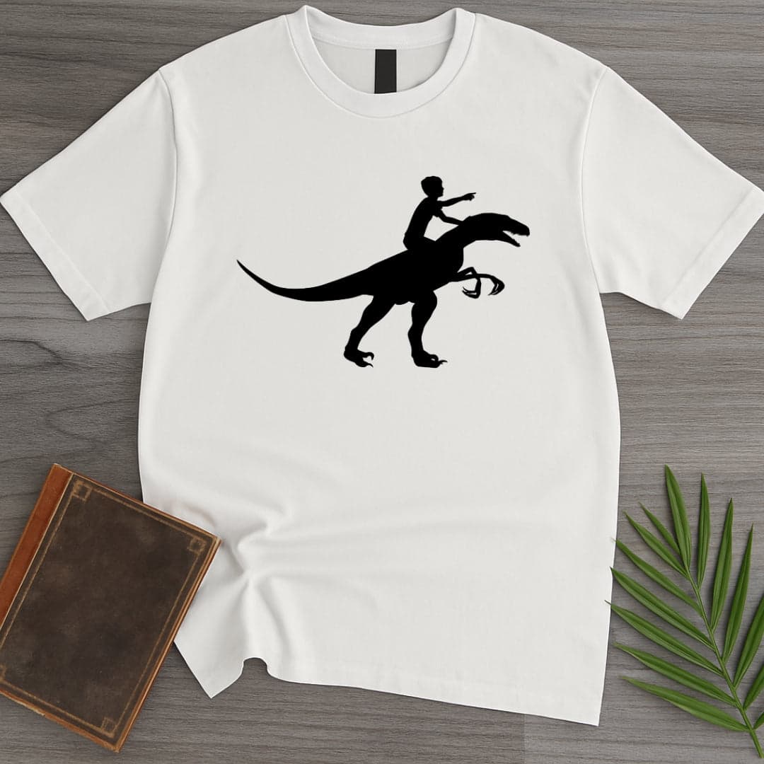 T-Shirt White / S Dino Rider Silhouette T-Shirt (Doobie)