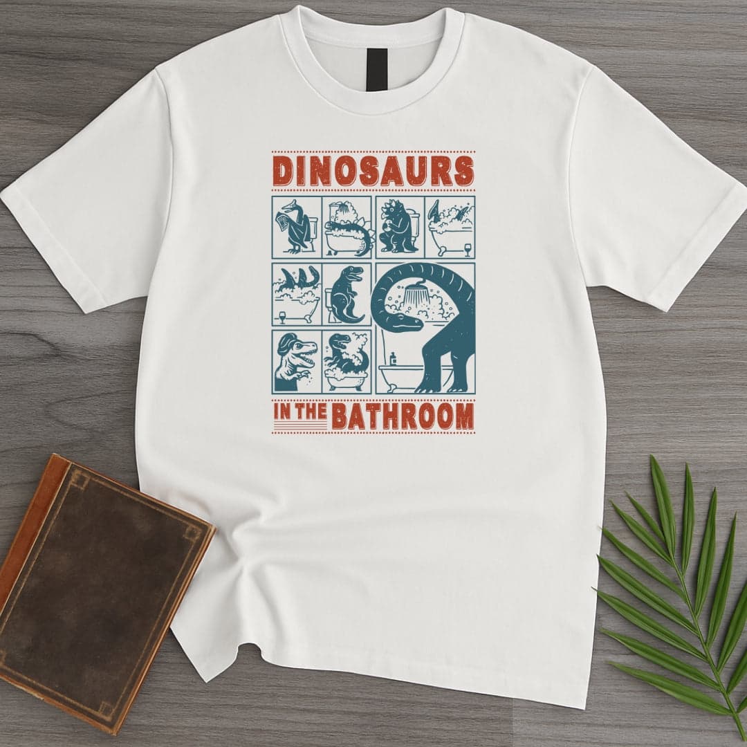T-Shirt White / S Dino's in the Bathroom T-Shirt