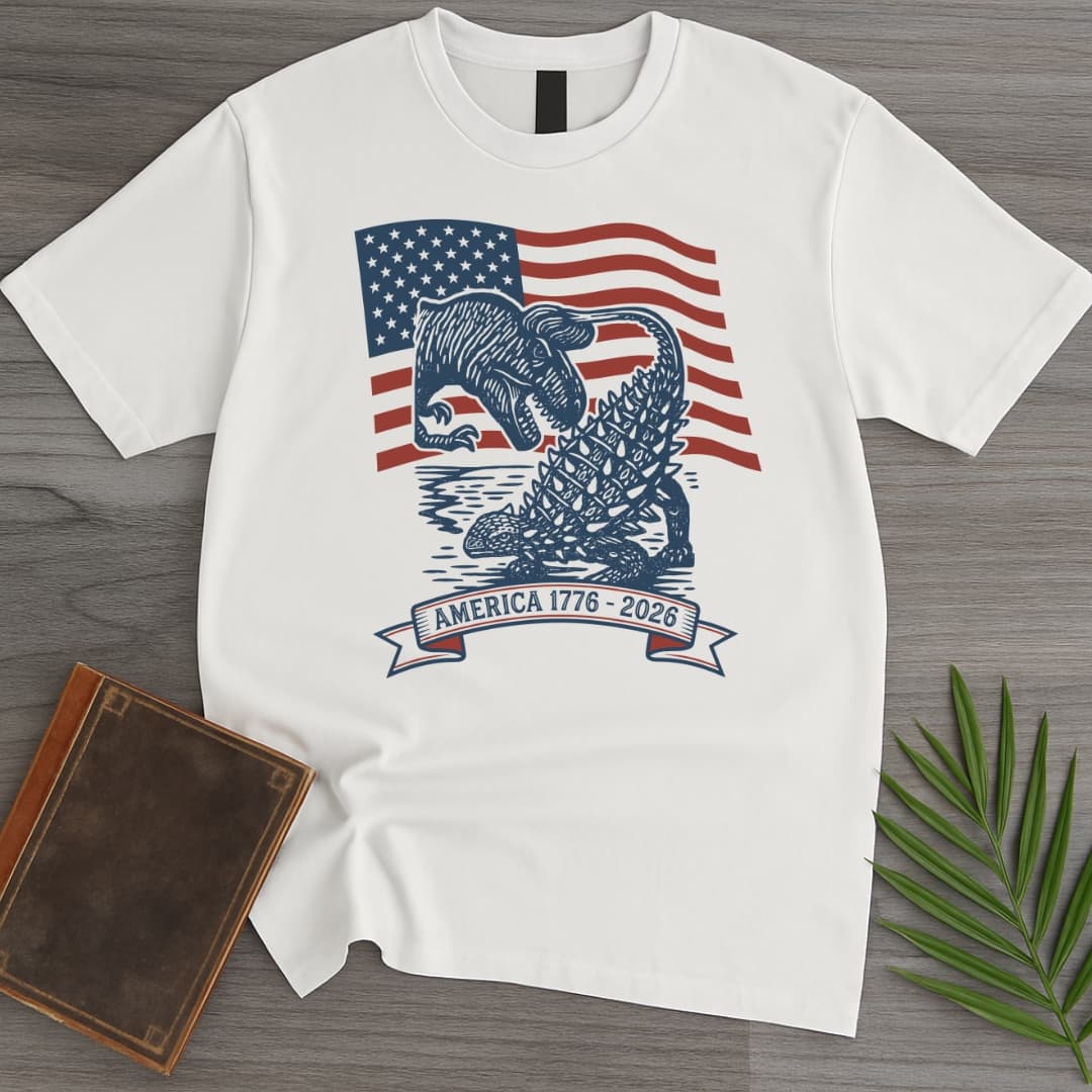 T-Shirt White / S Dinosaur Battle Americas 250th T-Shirt