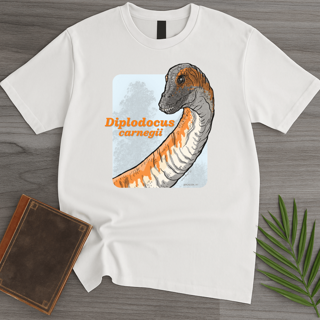 T-Shirt White / S Diplodocus carnegii T-Shirt (palaeoden_art)