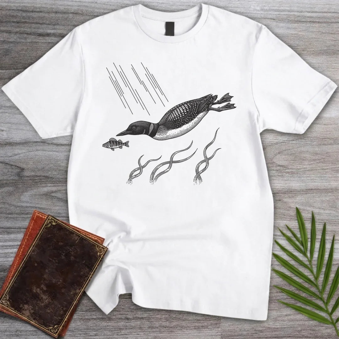 T-Shirt White / S Diving Common Loon T-Shirt