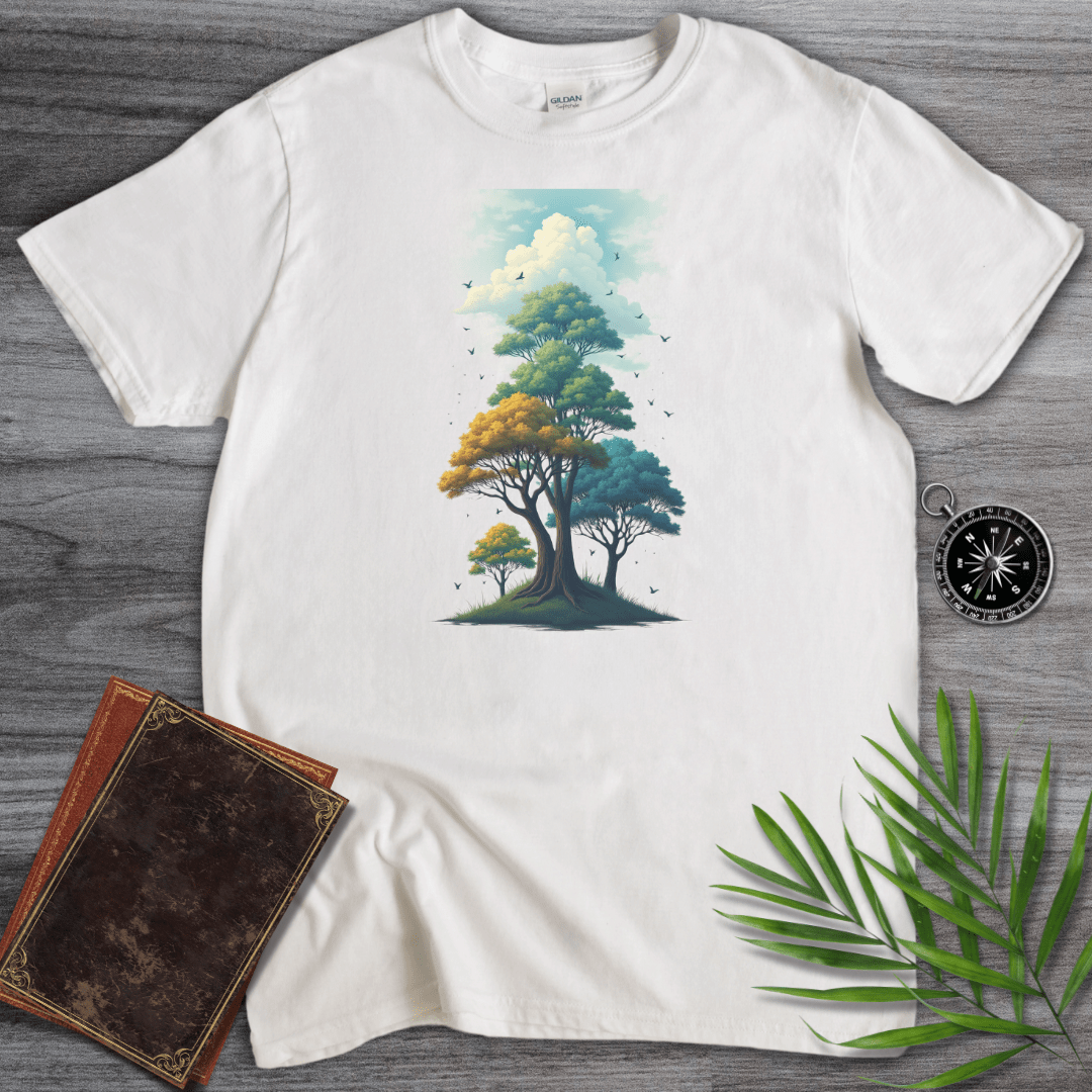 T-Shirt White / S Environmental Tree Landscape T-Shirt