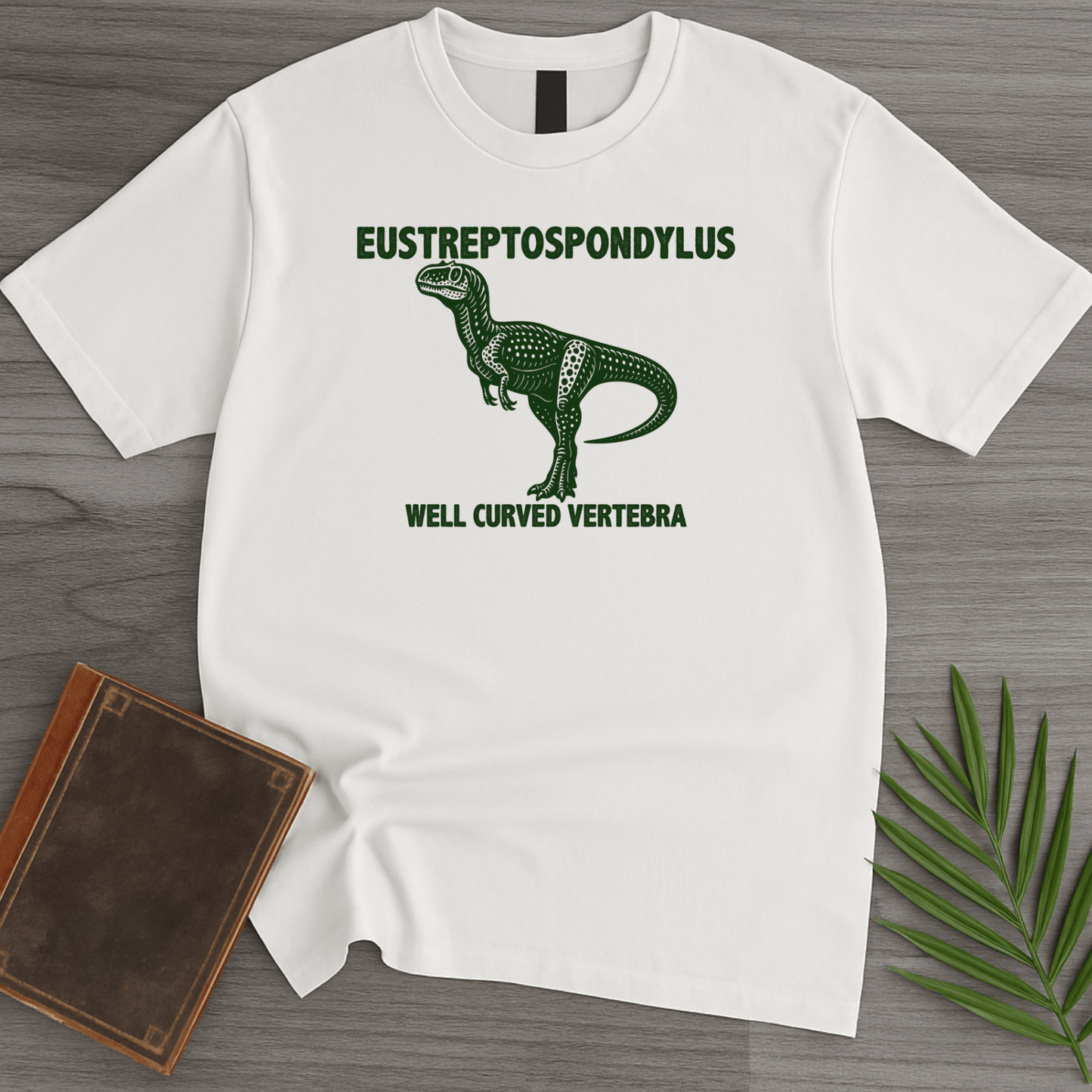 T-Shirt White / S Eustreptospondylus Well Curved Vertebra T-Shirt