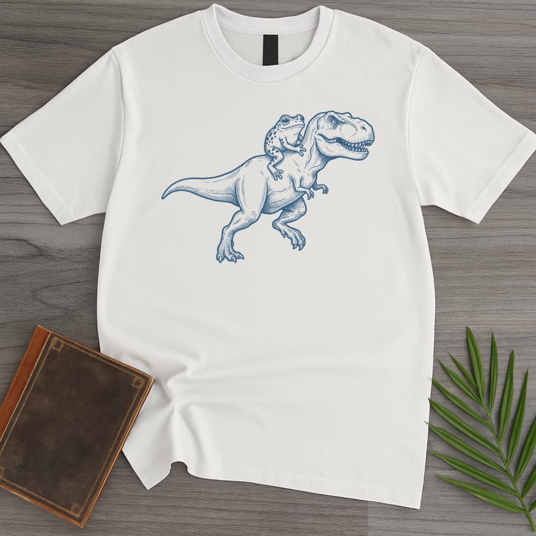 T-Shirt White / S Fearless Frog Tyrannosaur T-Shirt
