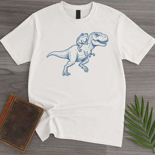 T-Shirt White / S Fearless Frog Tyrannosaur T-Shirt