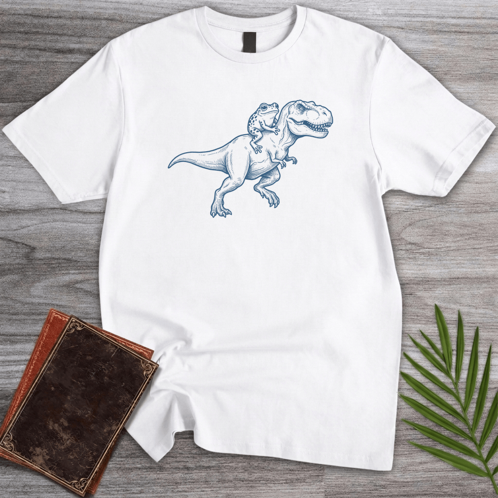 T-Shirt White / S Fearless Frog Tyrannosaur T-Shirt