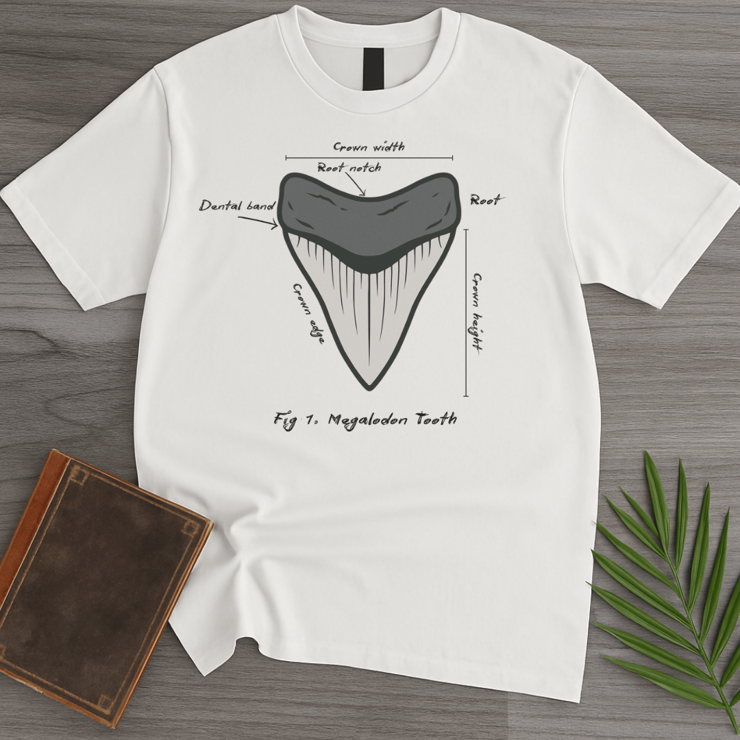 T-Shirt White / S Figure 1: Megalodon Tooth T-Shirt
